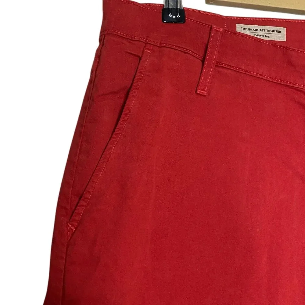 AG Jeans Adriano Goldschmied Pants Mens 32 Red Golf Trouser Graduate Preppy NEW